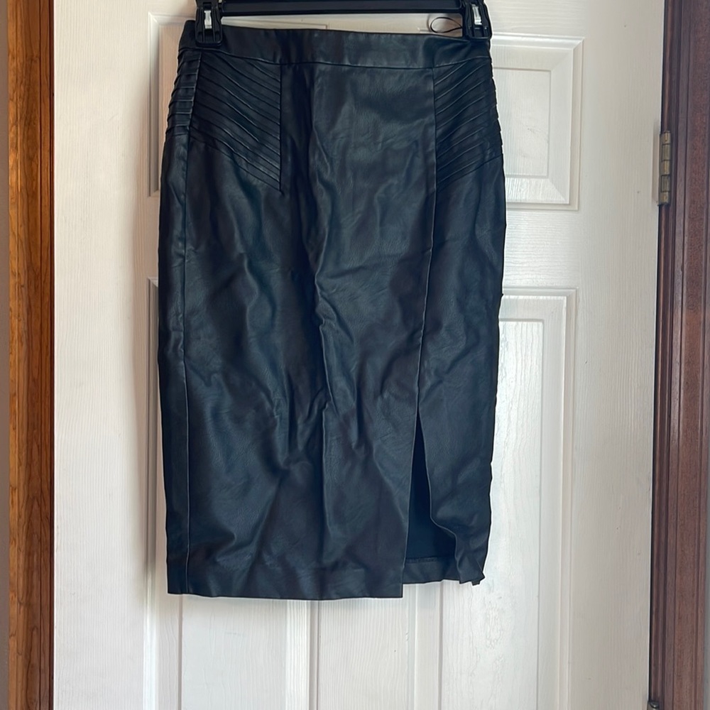 Faux leather skirt